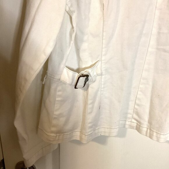 Lois Jeans & Jackets Women's White Jacket Size M Embroidery Sequins - Picture 9 of 12
